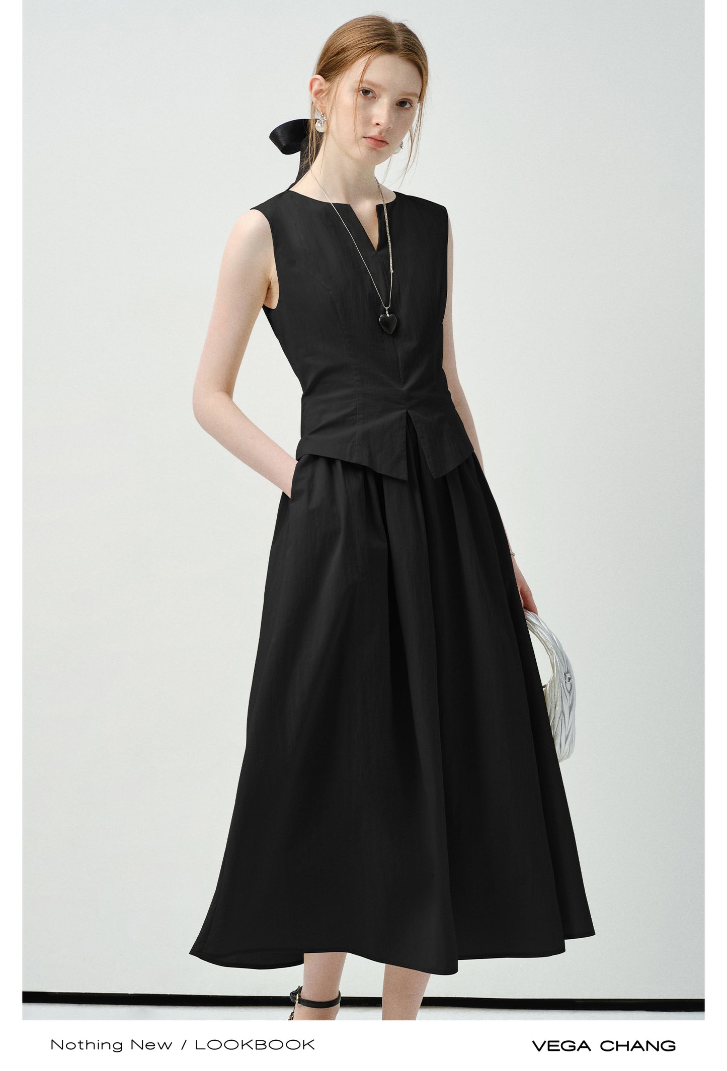 Faux Two-Piece Vest Dress