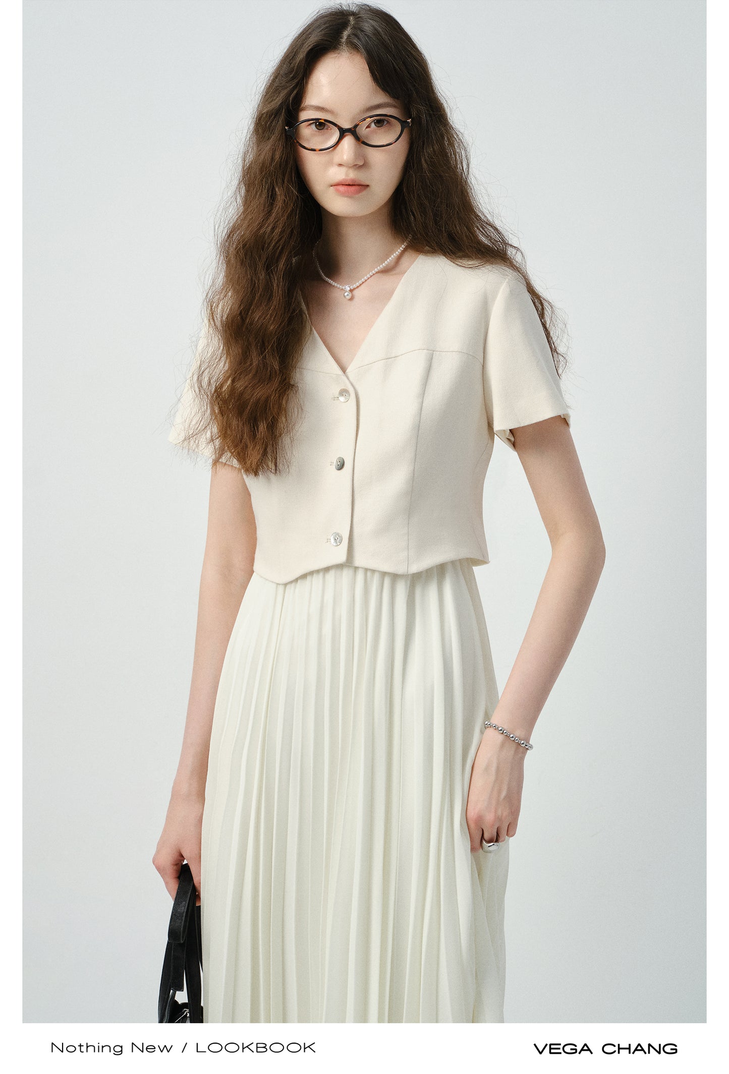 Faux Two-Piece Accordion Pleated Dress