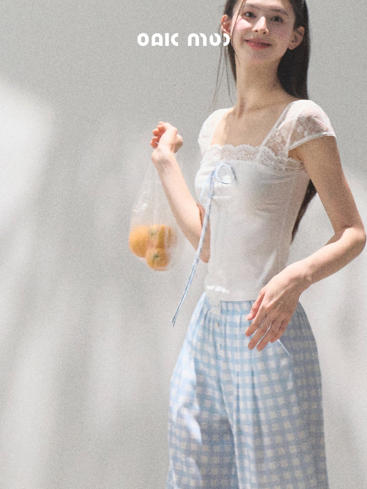 Dainty Ribbon Lace Shoulder Top