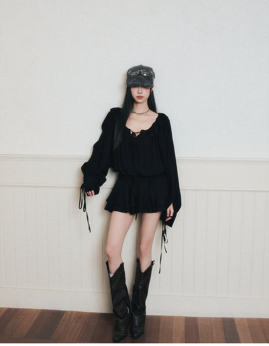 Loose-Fit Chiffon Dress