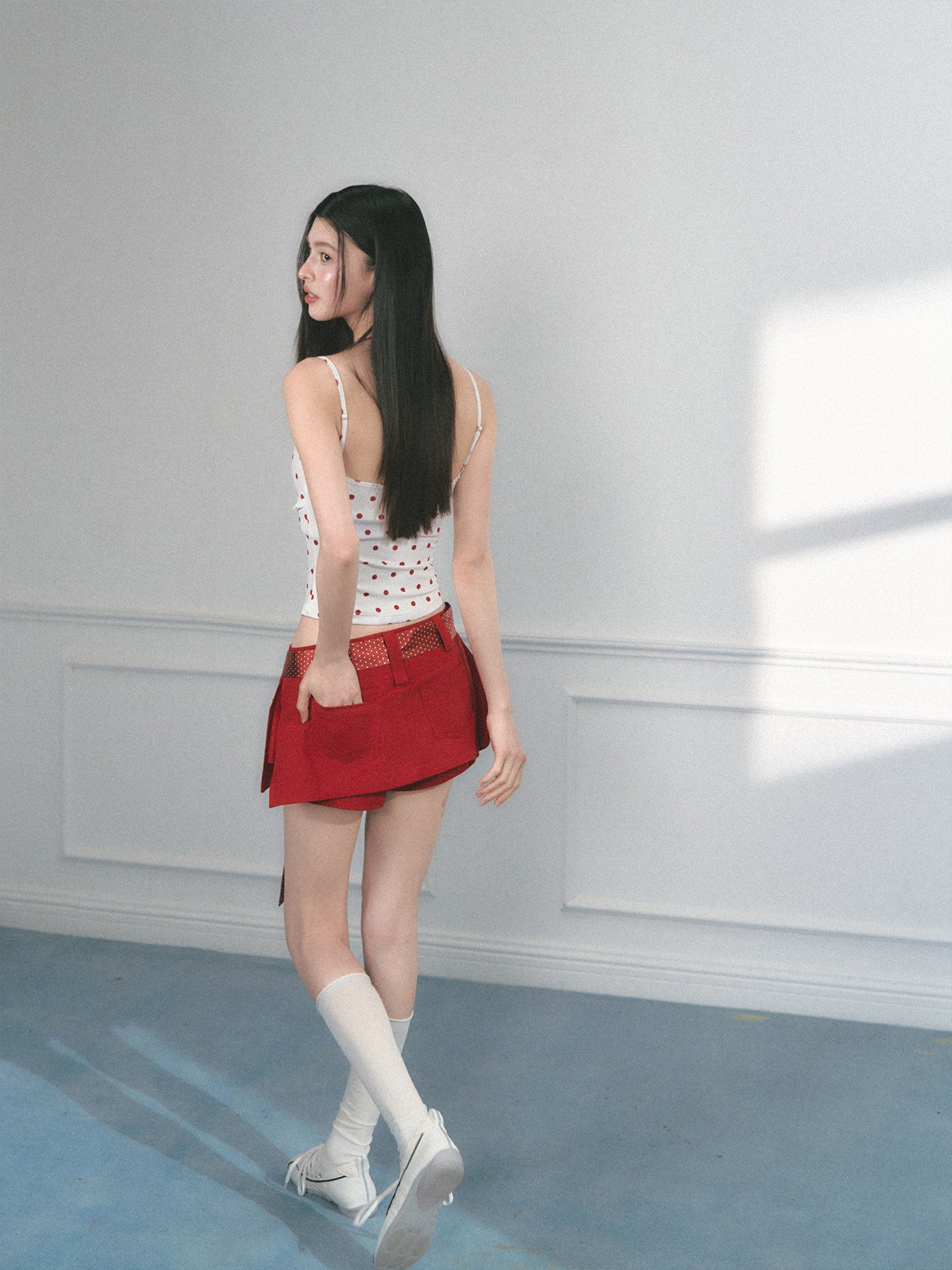 Micro A-Line Skort With Side Slit