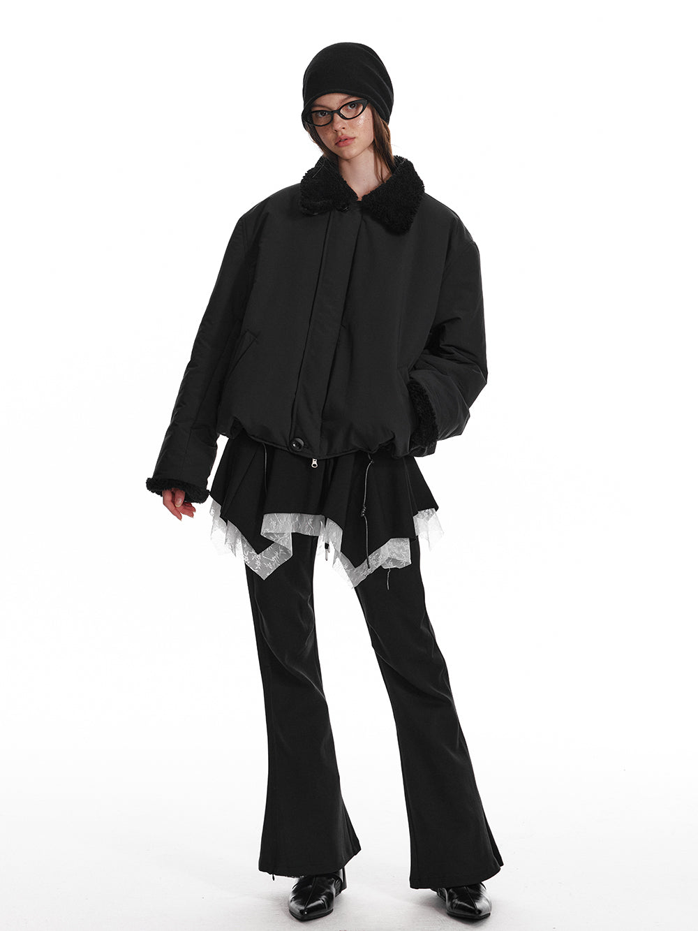 Dual-Zip Faux Fur Lined Jacket