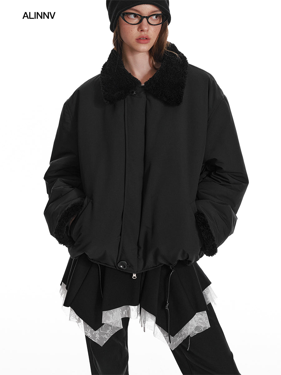 Dual-Zip Faux Fur Lined Jacket