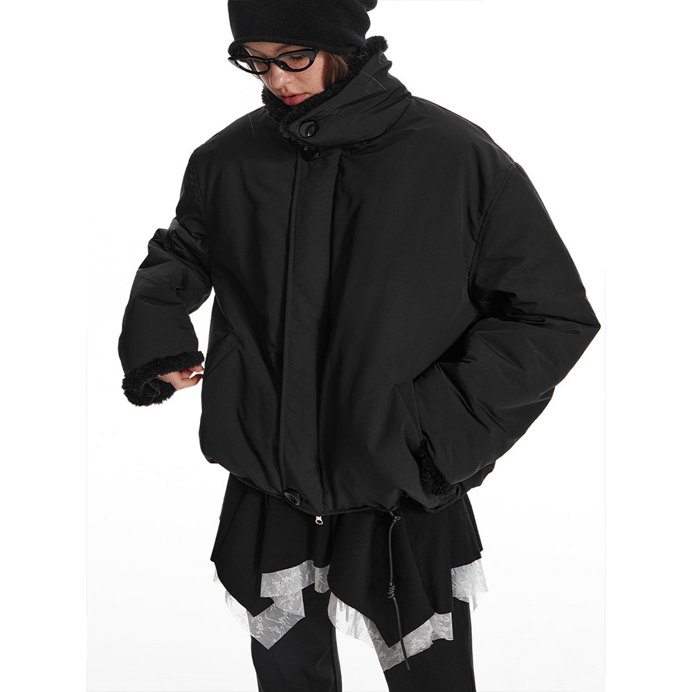 Dual-Zip Faux Fur Lined Jacket