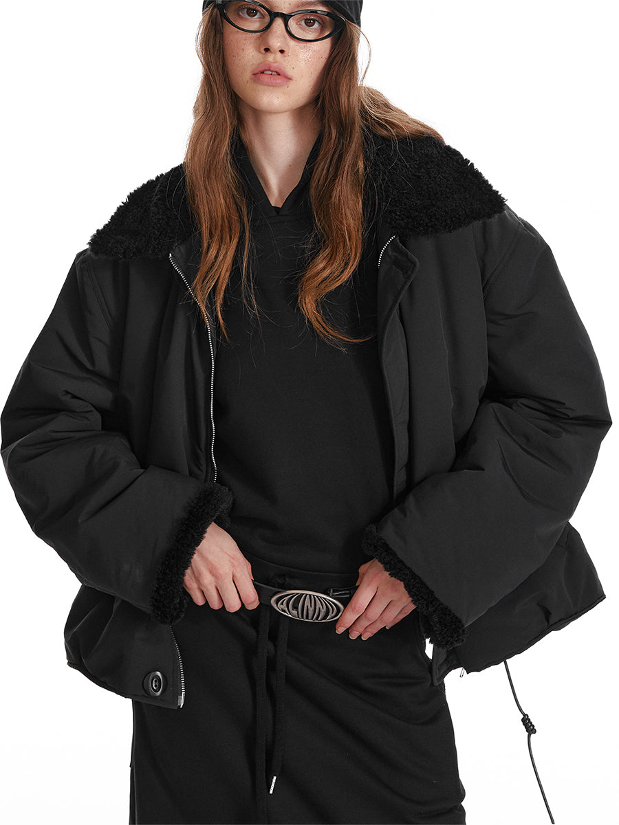 Dual-Zip Faux Fur Lined Jacket