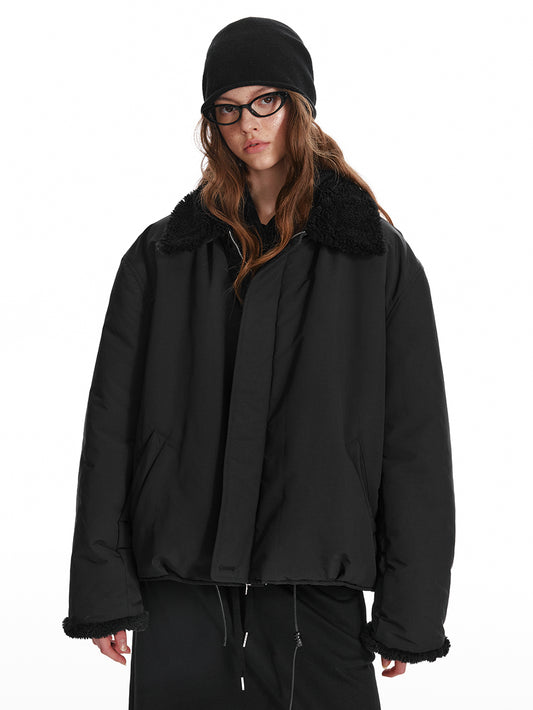 Dual-Zip Faux Fur Lined Jacket