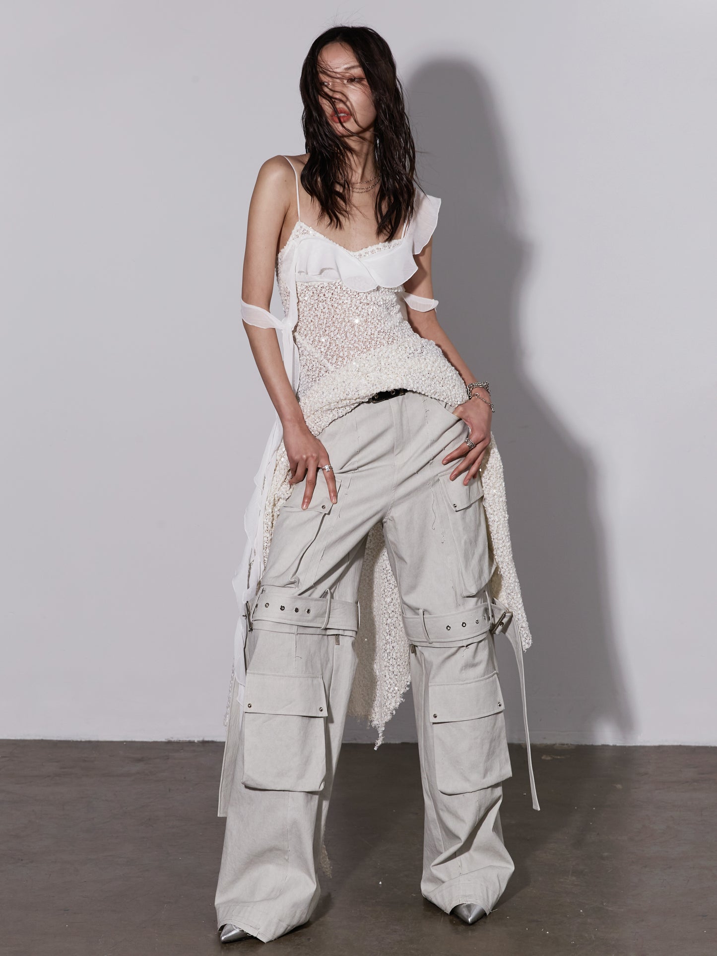 2-Way Belted Cargo Pants With Removable Hem