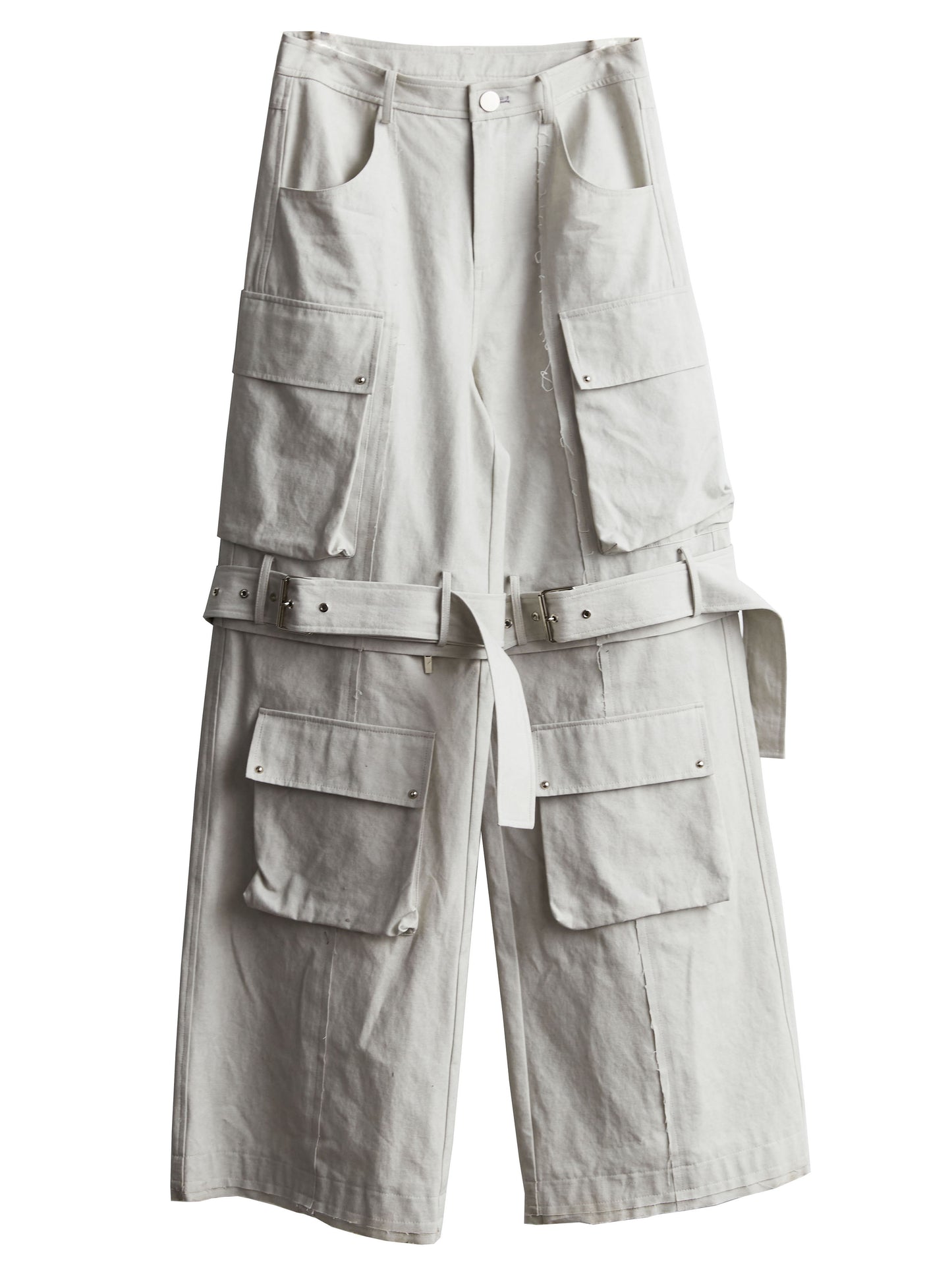 2-Way Belted Cargo Pants With Removable Hem