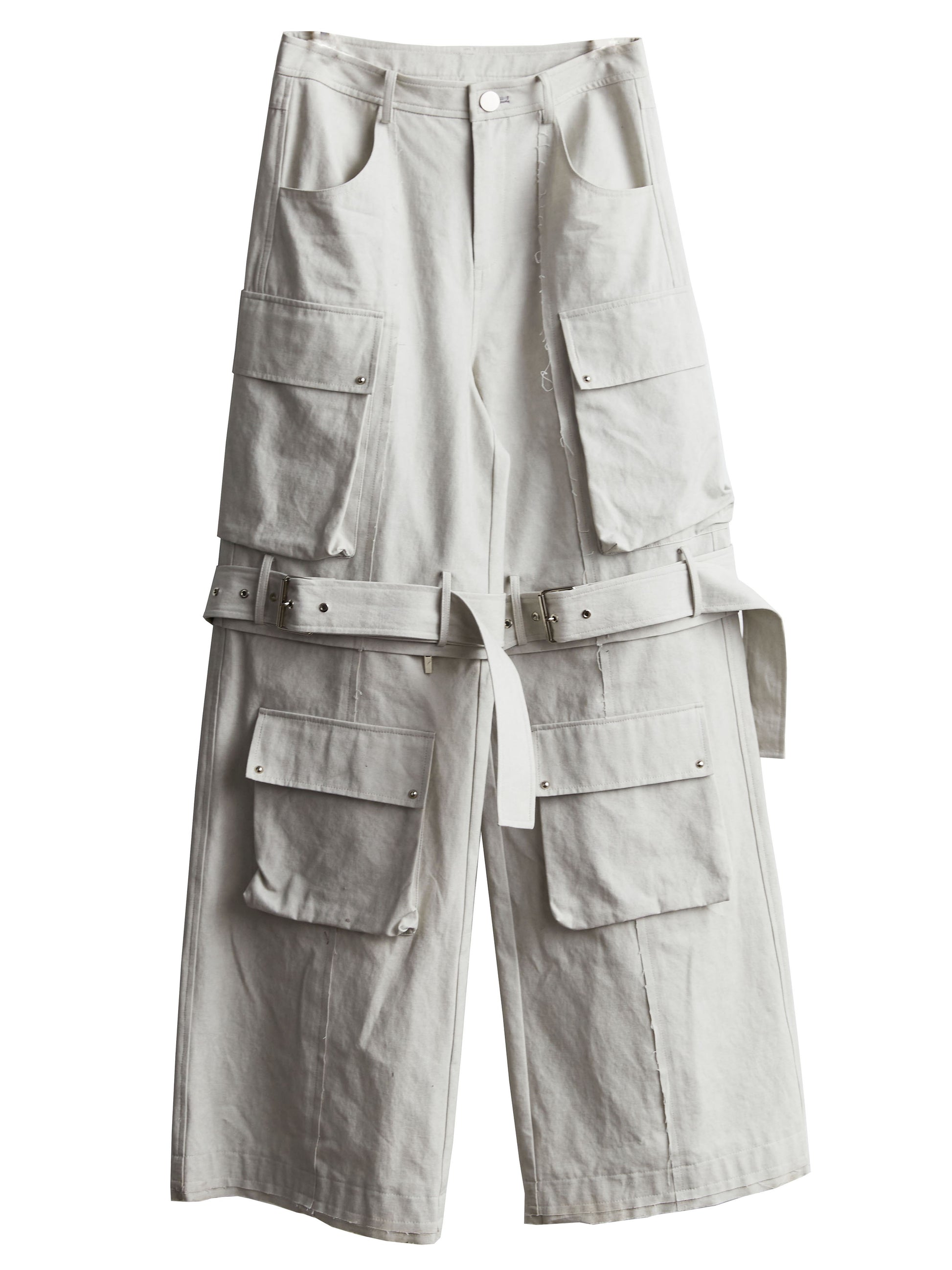 2-Way Belted Cargo Pants With Removable Hem