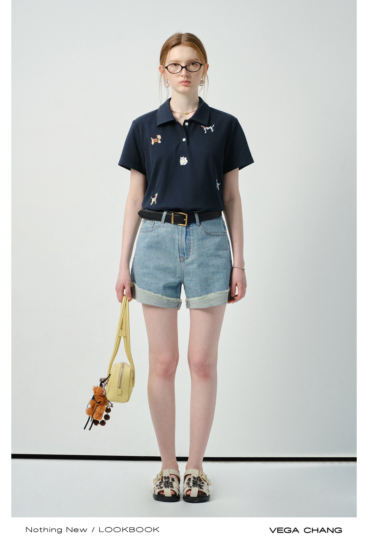 Frayed Roll-Up Denim Shorts