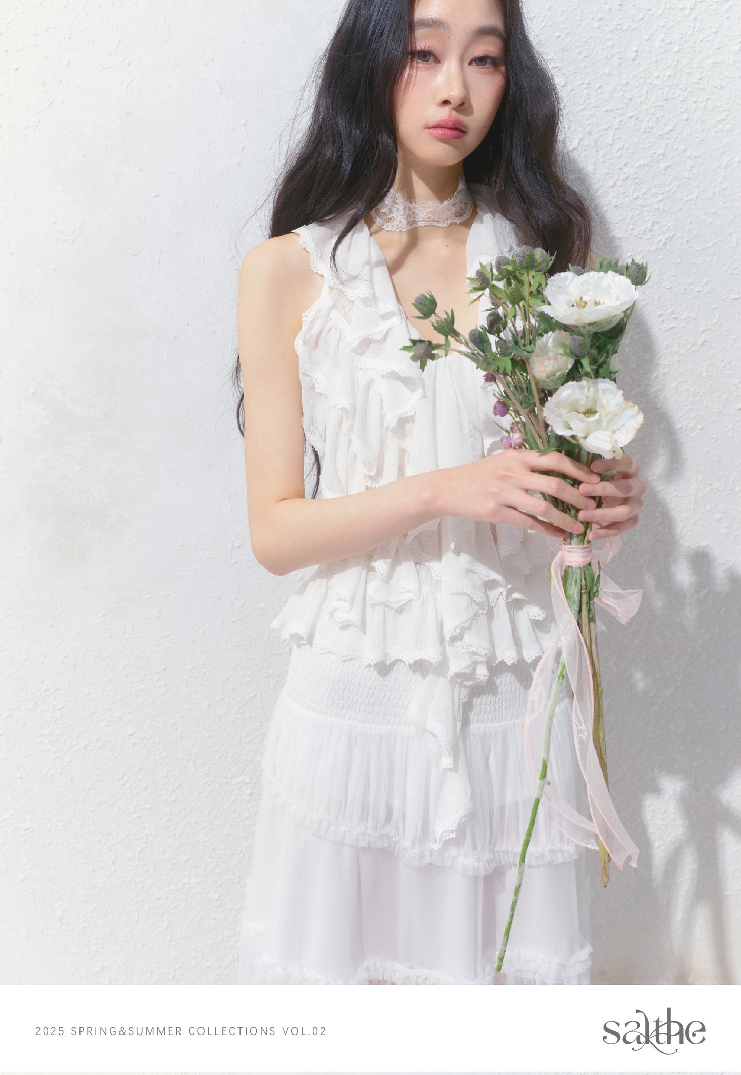 Smocked Waist Maxi Tulle Skirt