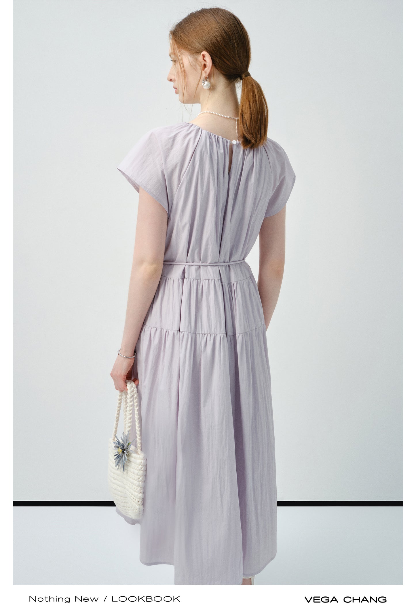 Gathered Waist Tie Strap Dress