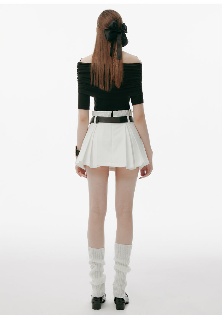 Architectural Pleated Micro Skirt