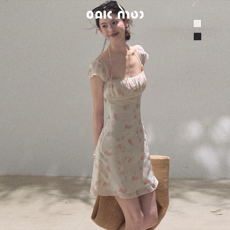 Beaded Floral Chiffon Dress In 2 Lengths