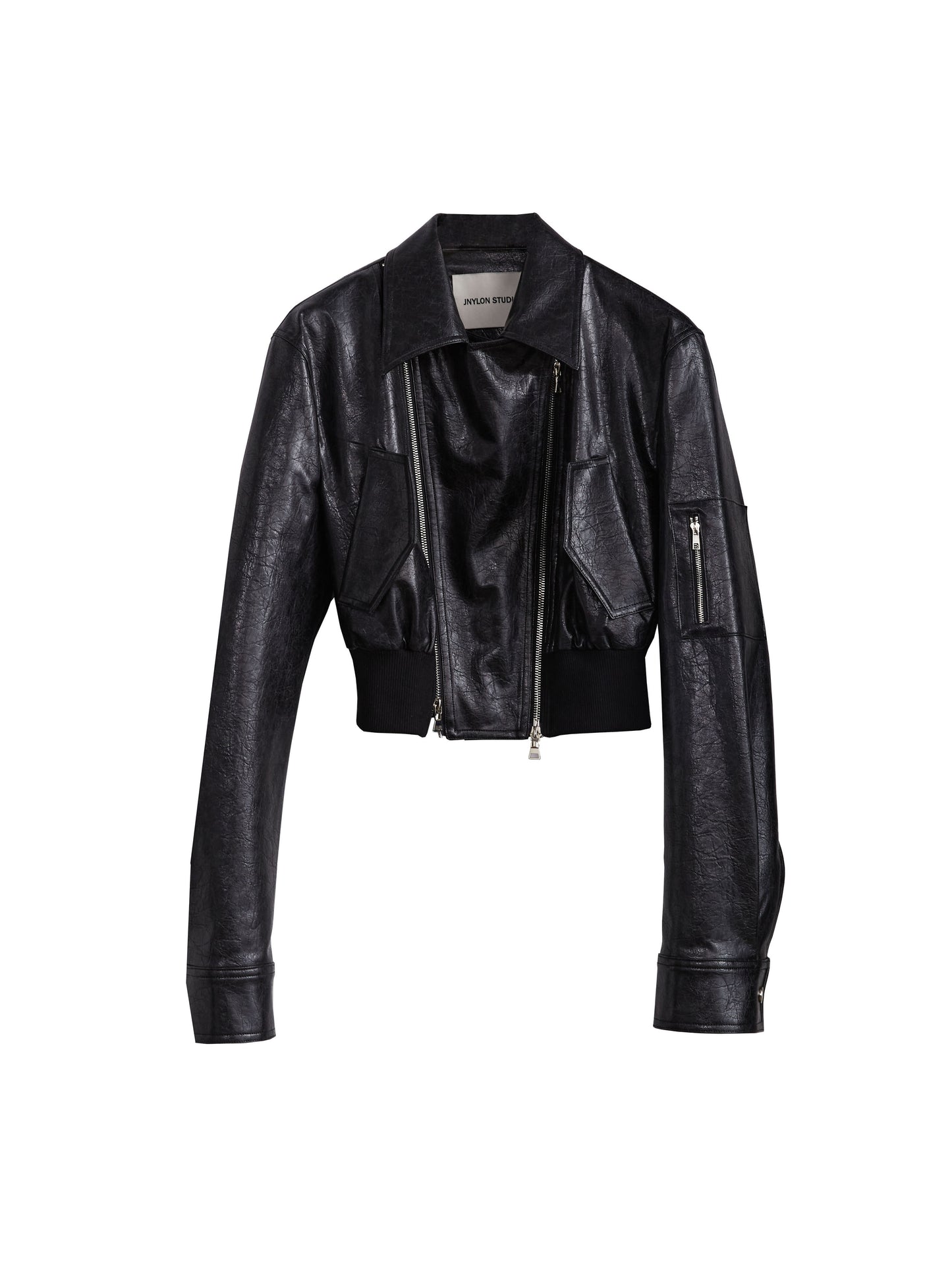 Faux Leather Double-Zip Moto Jacket