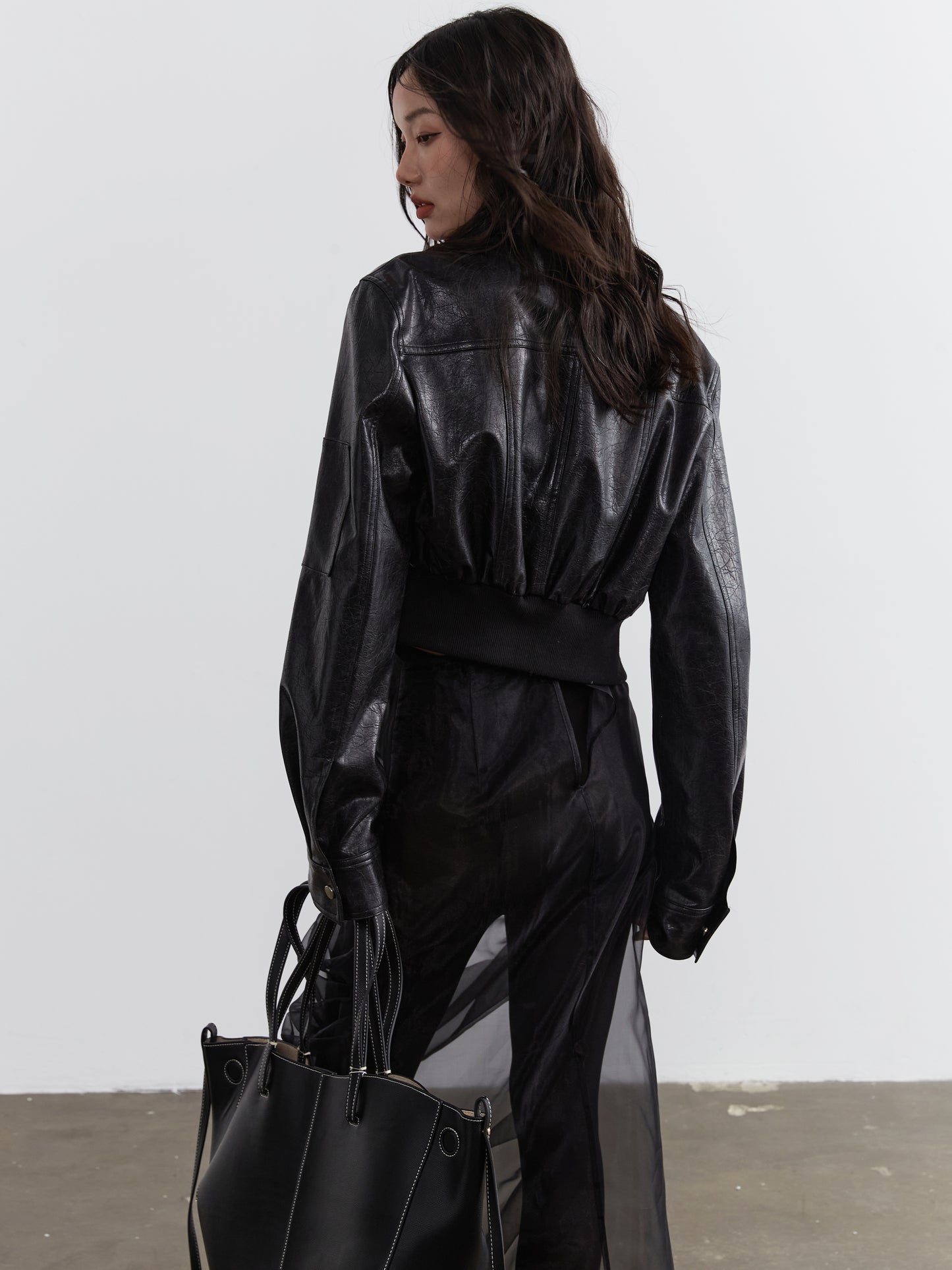 Faux Leather Double-Zip Moto Jacket