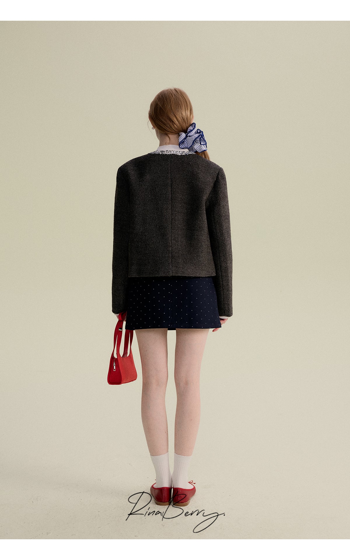 Monotone Tweed Short Jacket