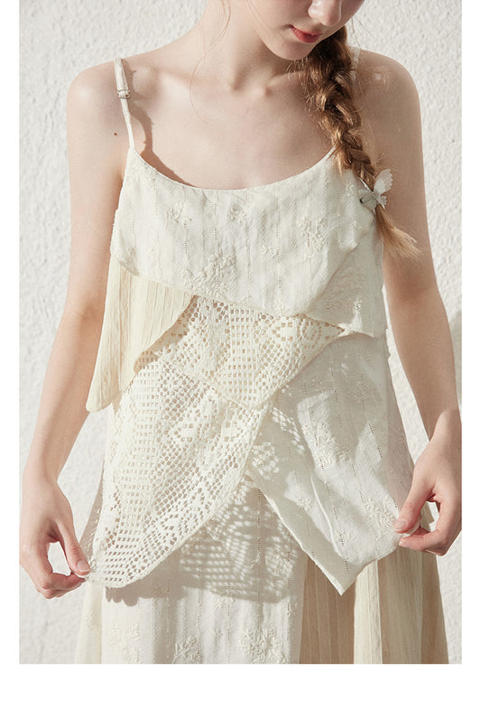 Asymmetrical Patchwork Dress With Layered Design