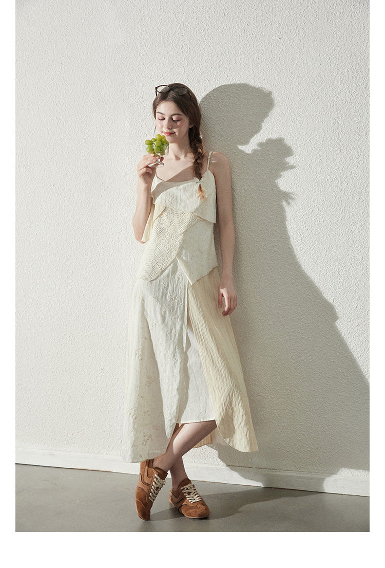 Asymmetrical Patchwork Dress With Layered Design