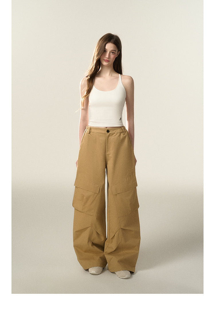 Cross-Strap Padded Cotton Camisole Top