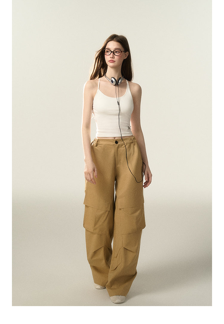 Cross-Strap Padded Cotton Camisole Top