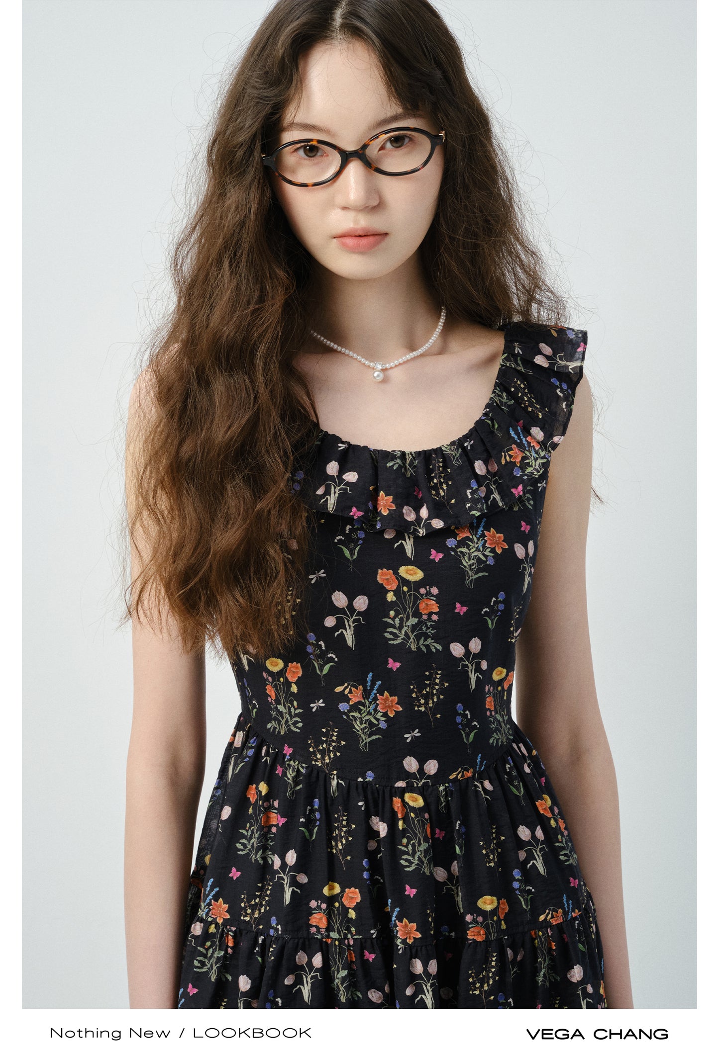 Soft Gathered Mini Dress In Vintage-Style Floral