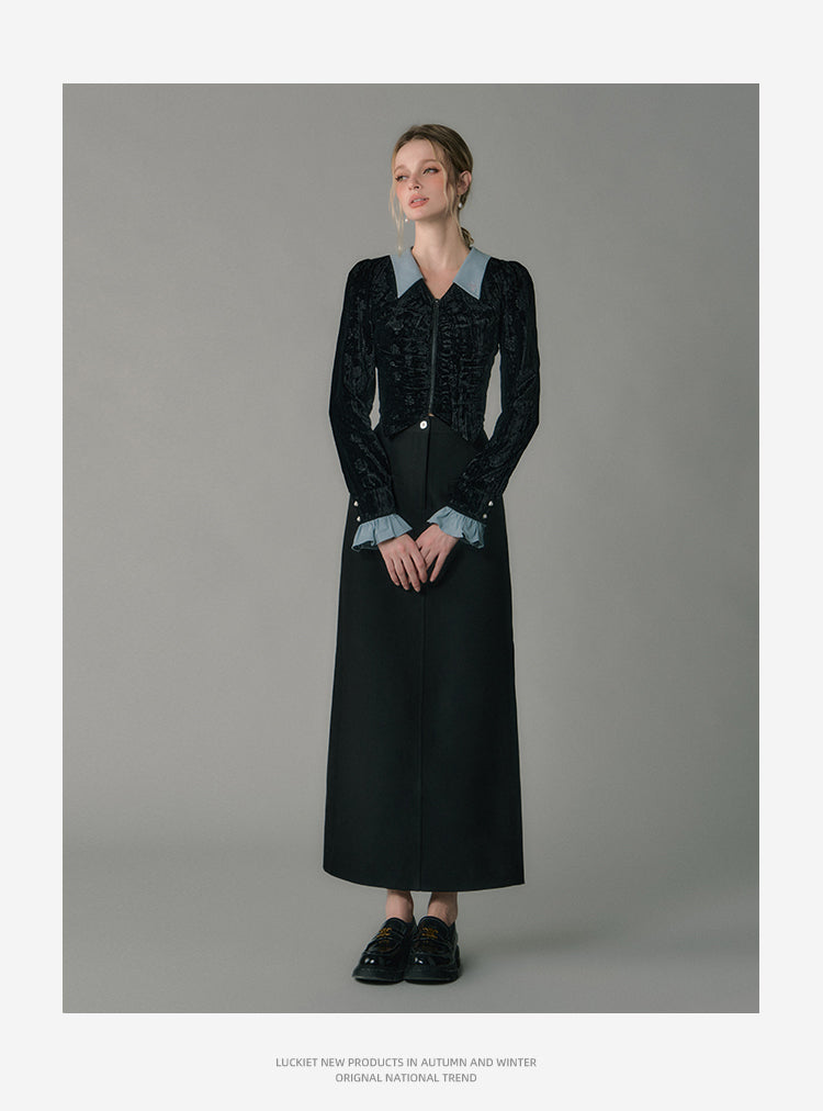 Straight High Waist Maxi Skirt