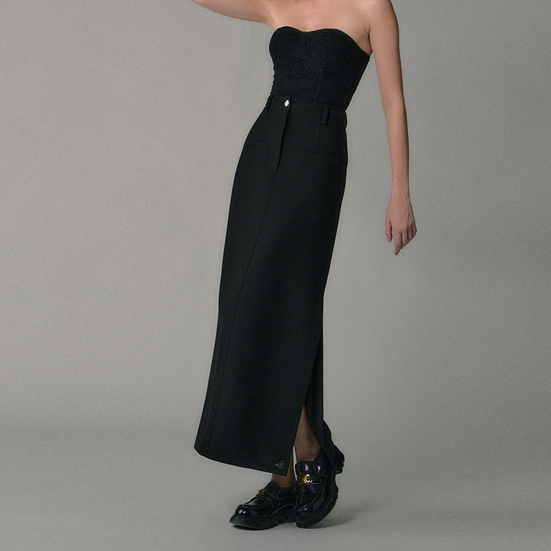Straight High Waist Maxi Skirt