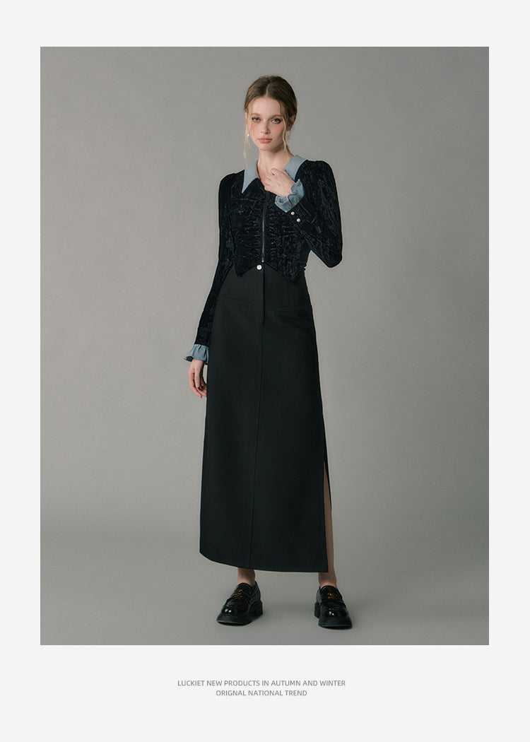 Straight High Waist Maxi Skirt