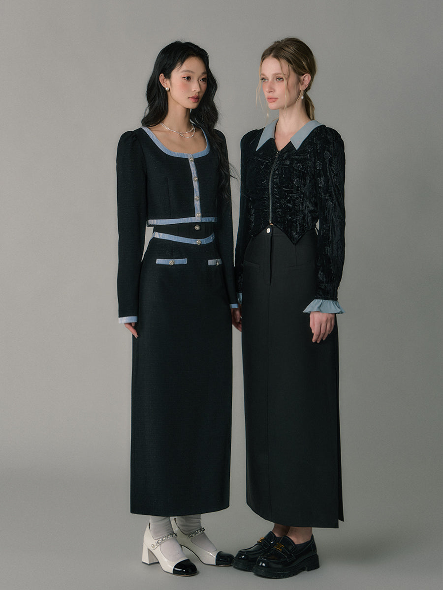 Straight High Waist Maxi Skirt