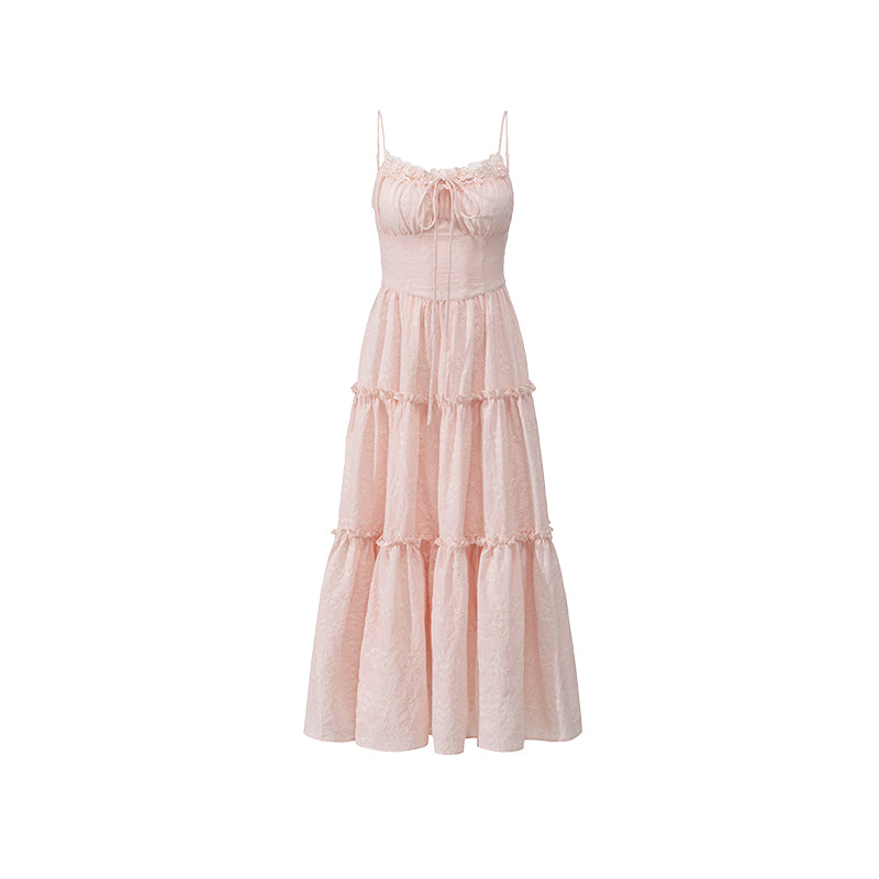 Corset-Style Floral Lace Holiday Dress