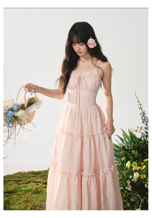 Corset-Style Floral Lace Holiday Dress