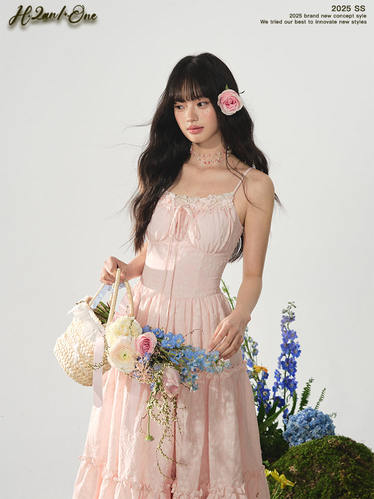 Corset-Style Floral Lace Holiday Dress