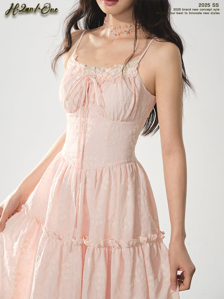 Corset-Style Floral Lace Holiday Dress
