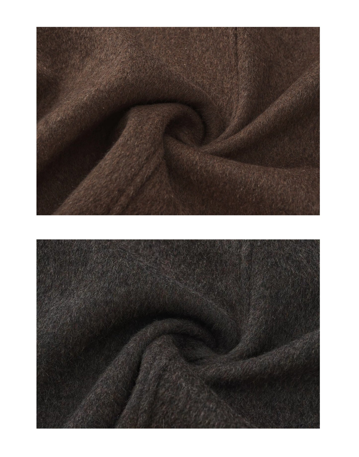 Voluminous Wool Blend Belted Short Coat