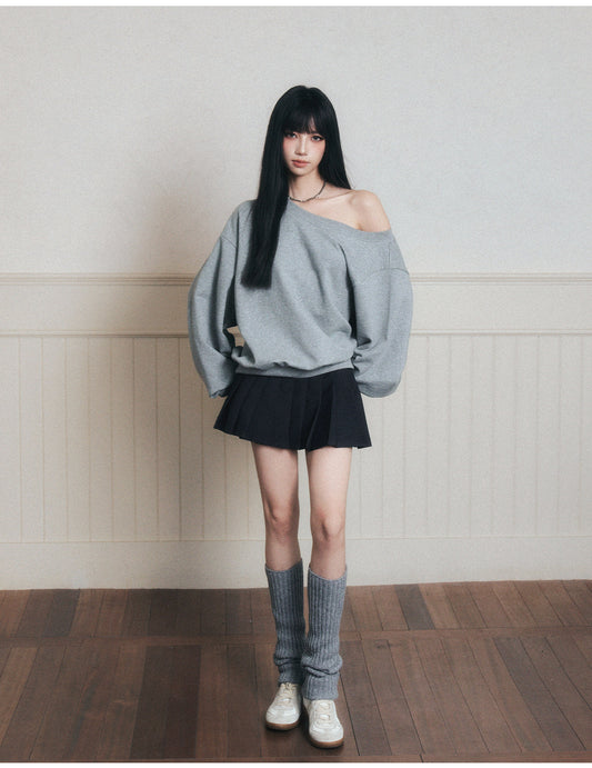 Low-Rise Pleated School-Style Skirt