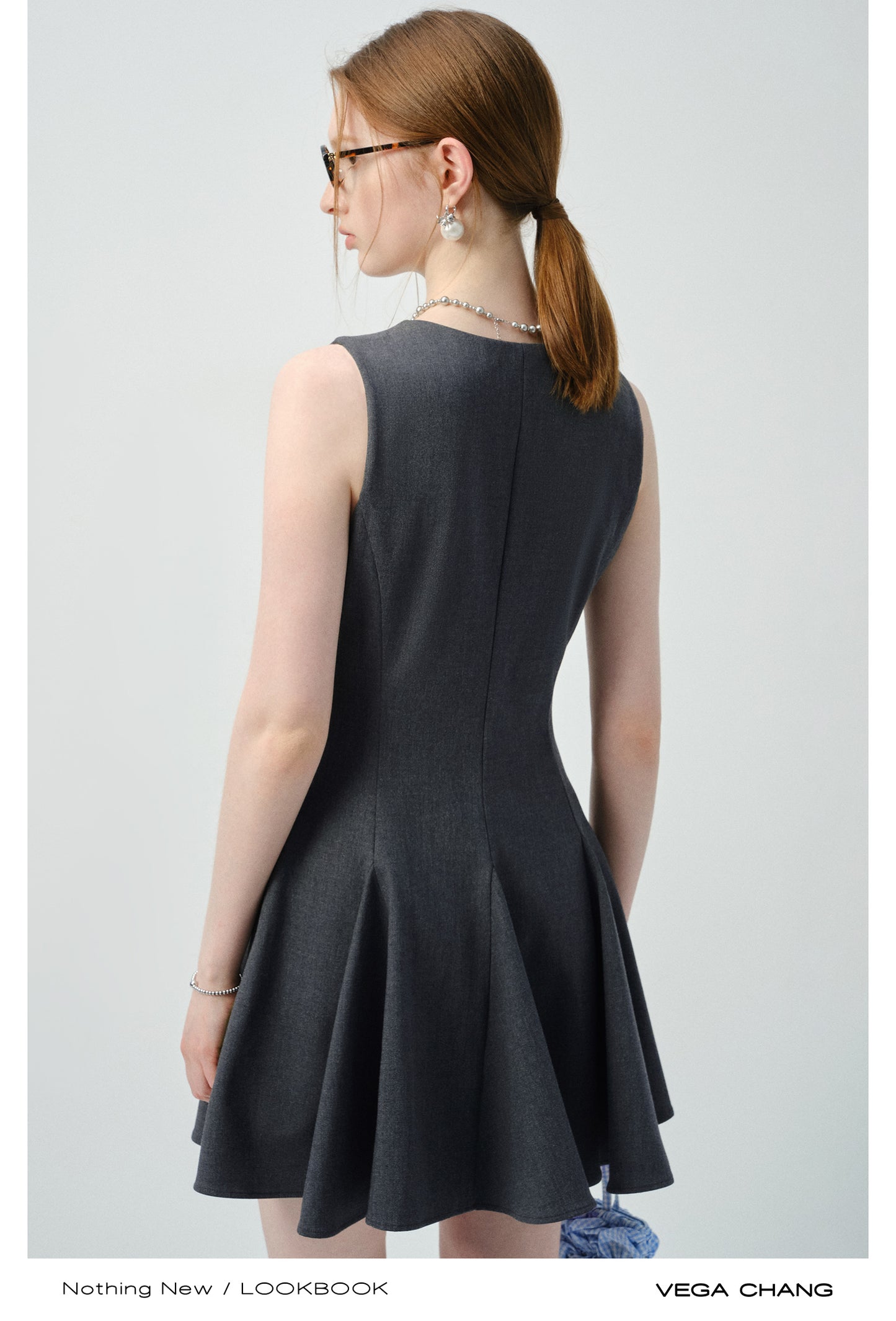 Tie Detail Sleeveless Tailored Dress