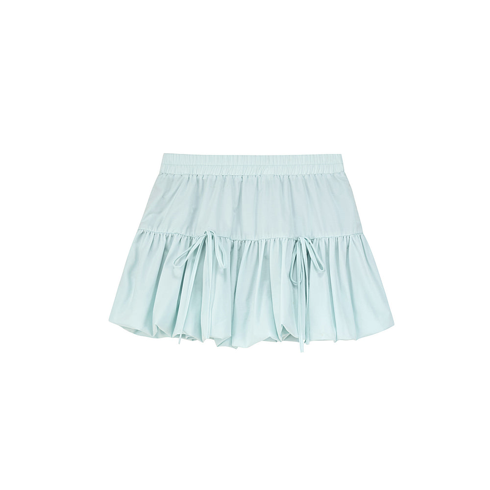 Bubble Skirt With Bow Detail & Hooded Jacket