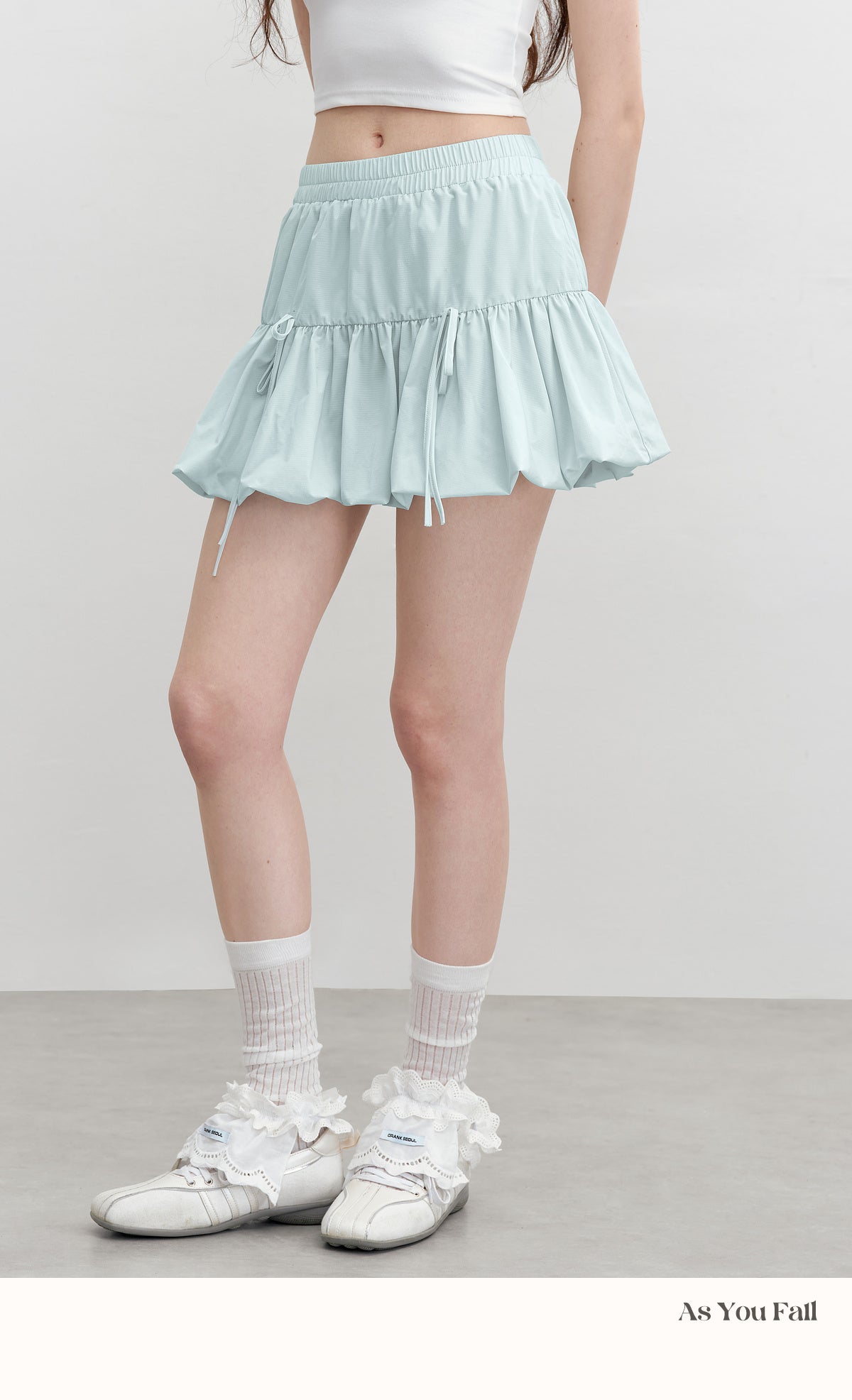 Bubble Skirt With Bow Detail & Hooded Jacket