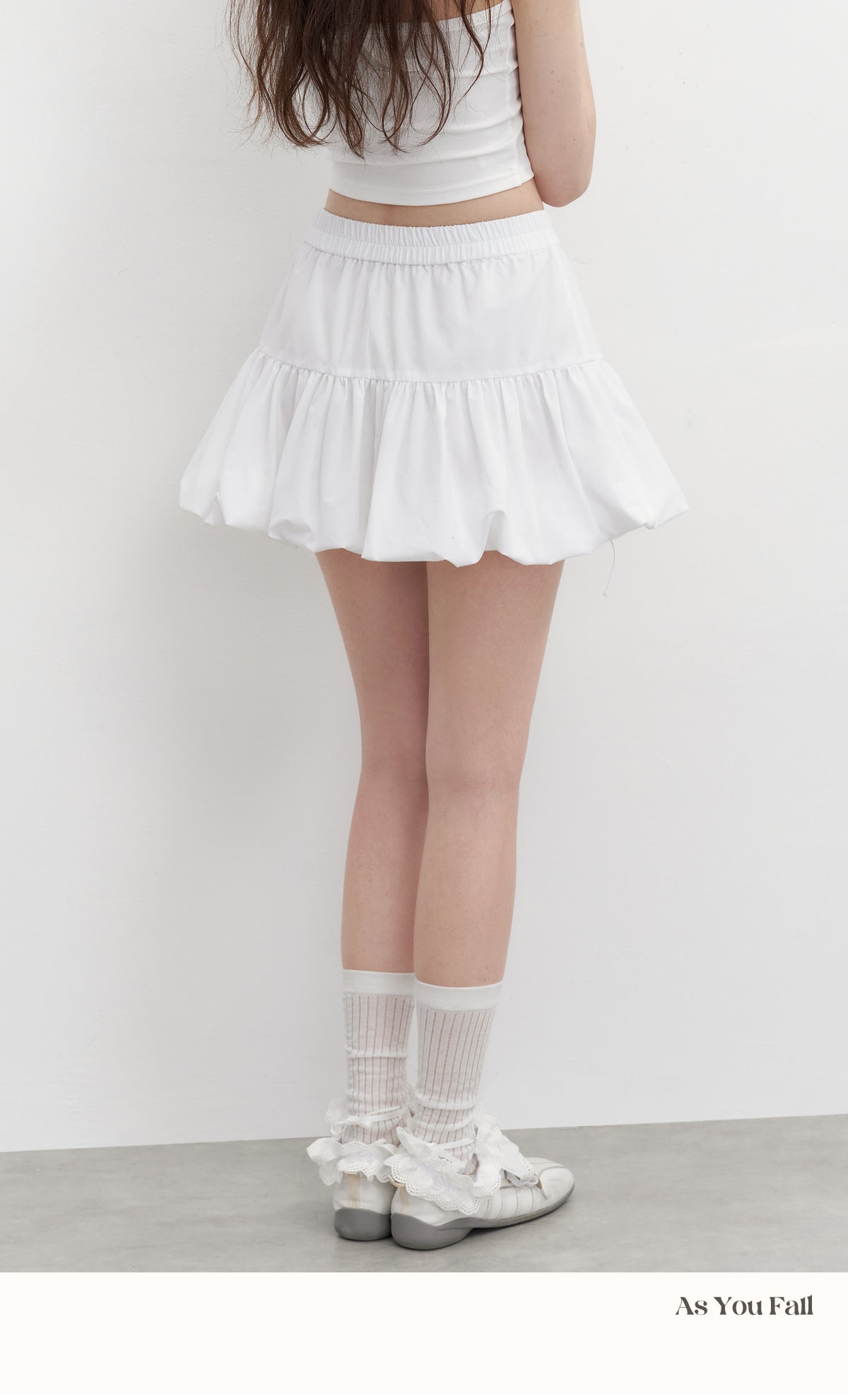 Bubble Skirt With Bow Detail & Hooded Jacket