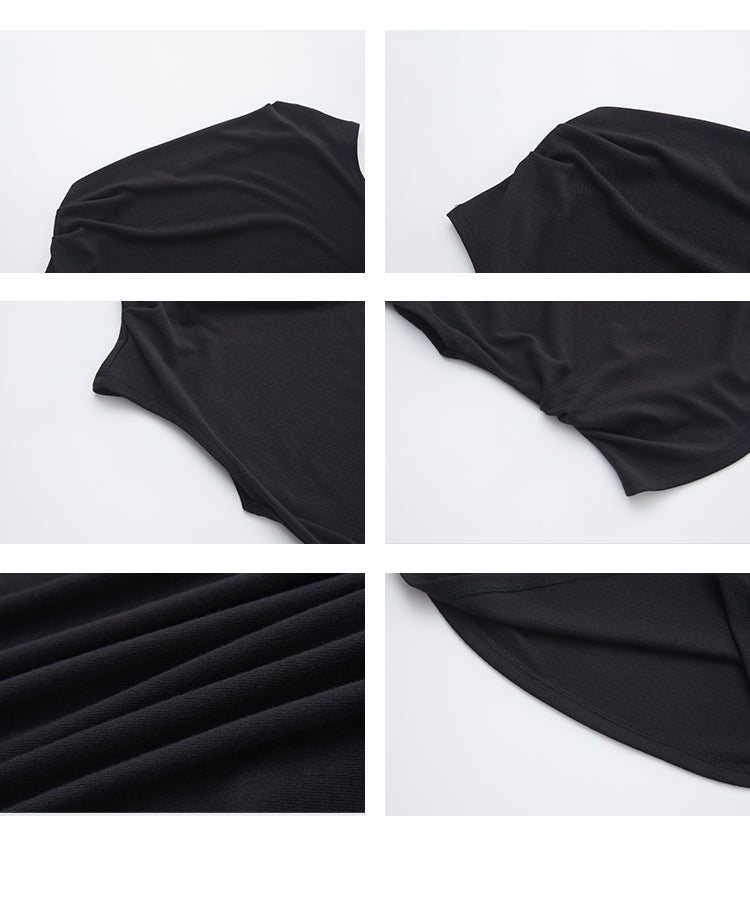 Draped Boat Neck Top & Maxi Skirt