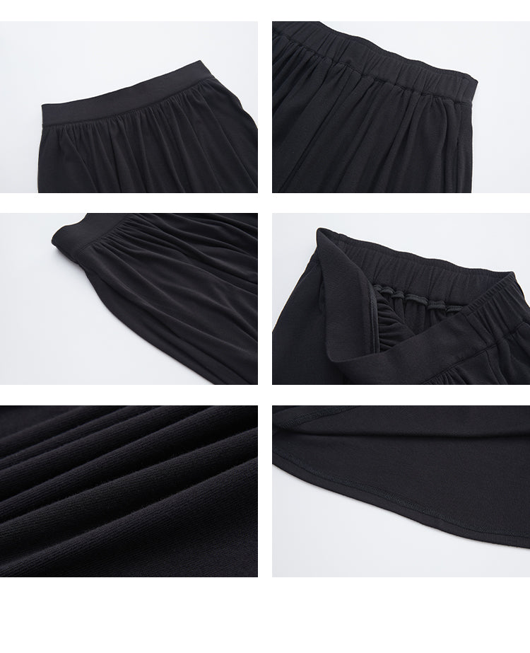 Draped Boat Neck Top & Maxi Skirt