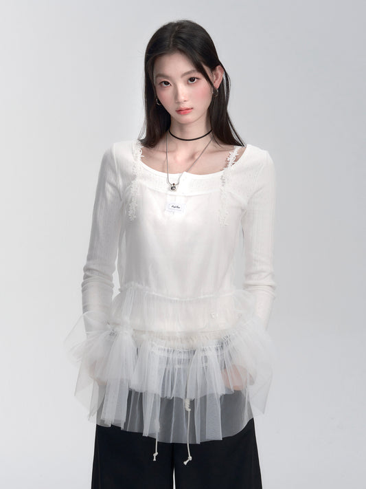 Two-Way Sheer Tulle Camisole For Layering