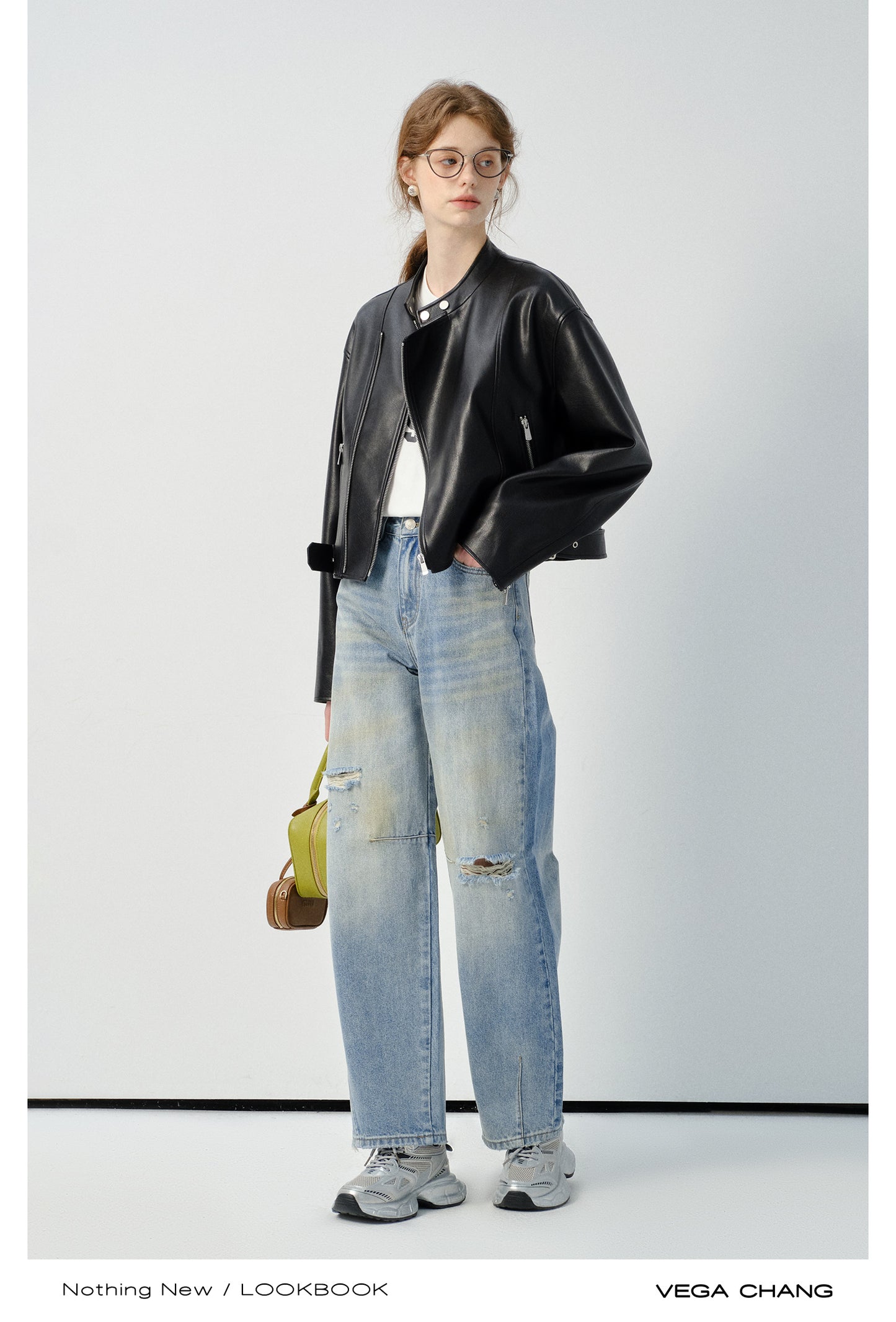 Faux Leather Minimalist Motorcycle Jacket