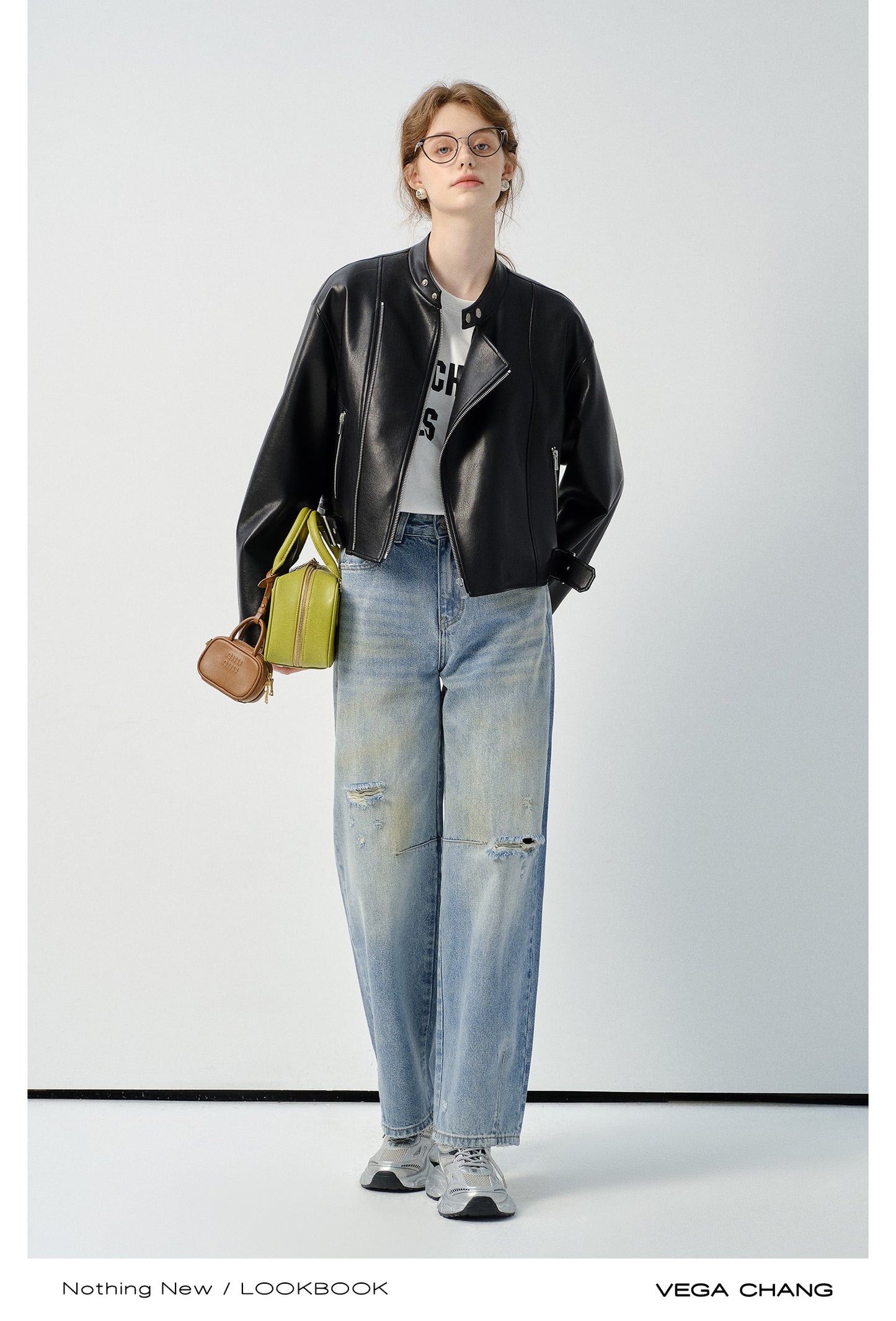 Faux Leather Minimalist Motorcycle Jacket