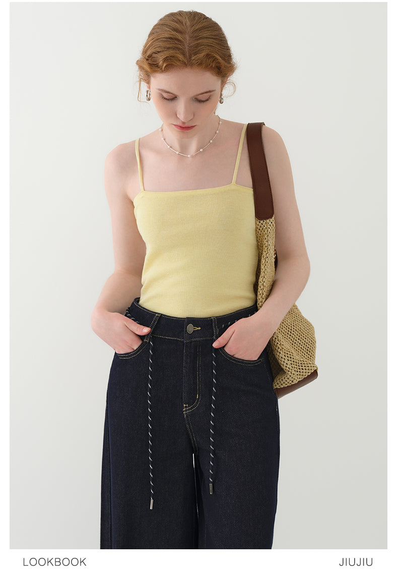 Sheer Shirt With Rounded Hem & Tube Cami Top