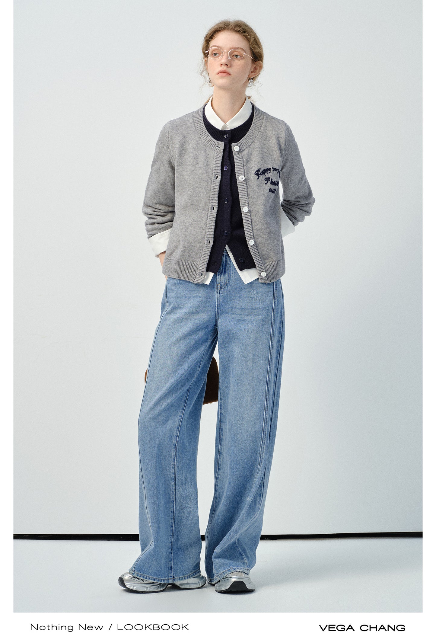 All-Shape Friendly Washed Wide-Leg Jeans