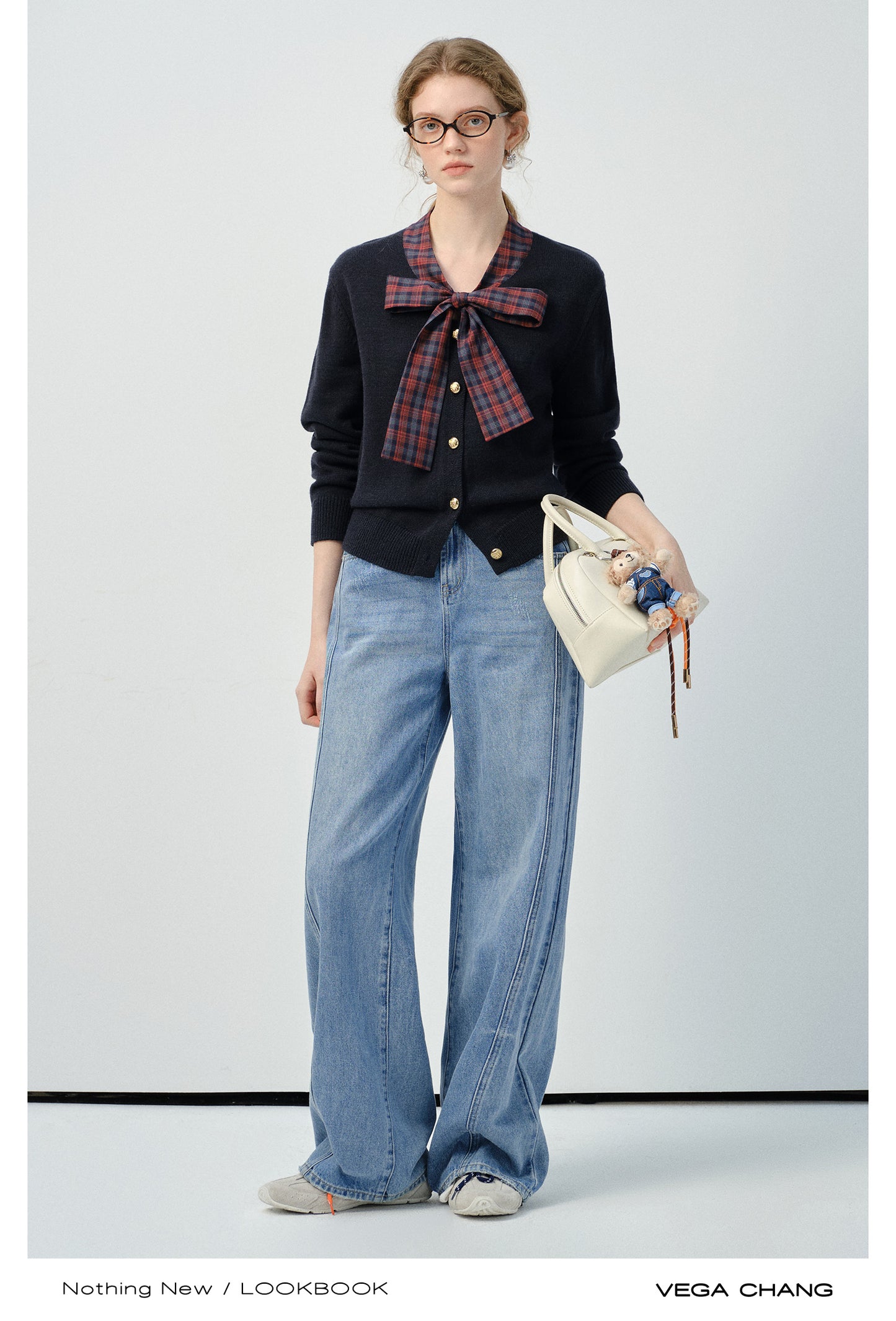 All-Shape Friendly Washed Wide-Leg Jeans