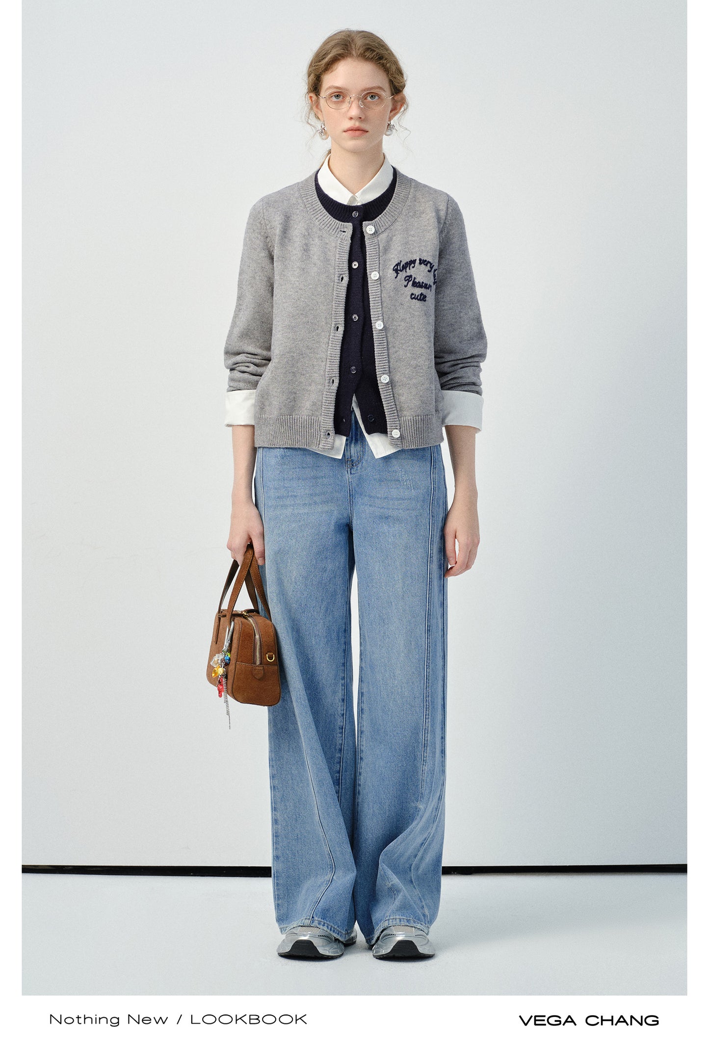 All-Shape Friendly Washed Wide-Leg Jeans