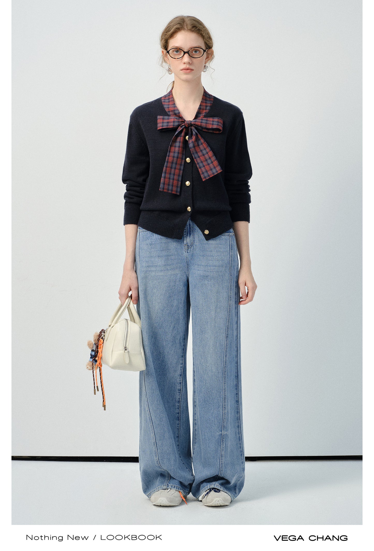 All-Shape Friendly Washed Wide-Leg Jeans
